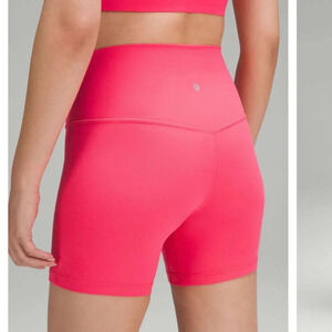 Lululemon Align High-Rise Biker Short 6" Lip  Gloss Pink Size 2